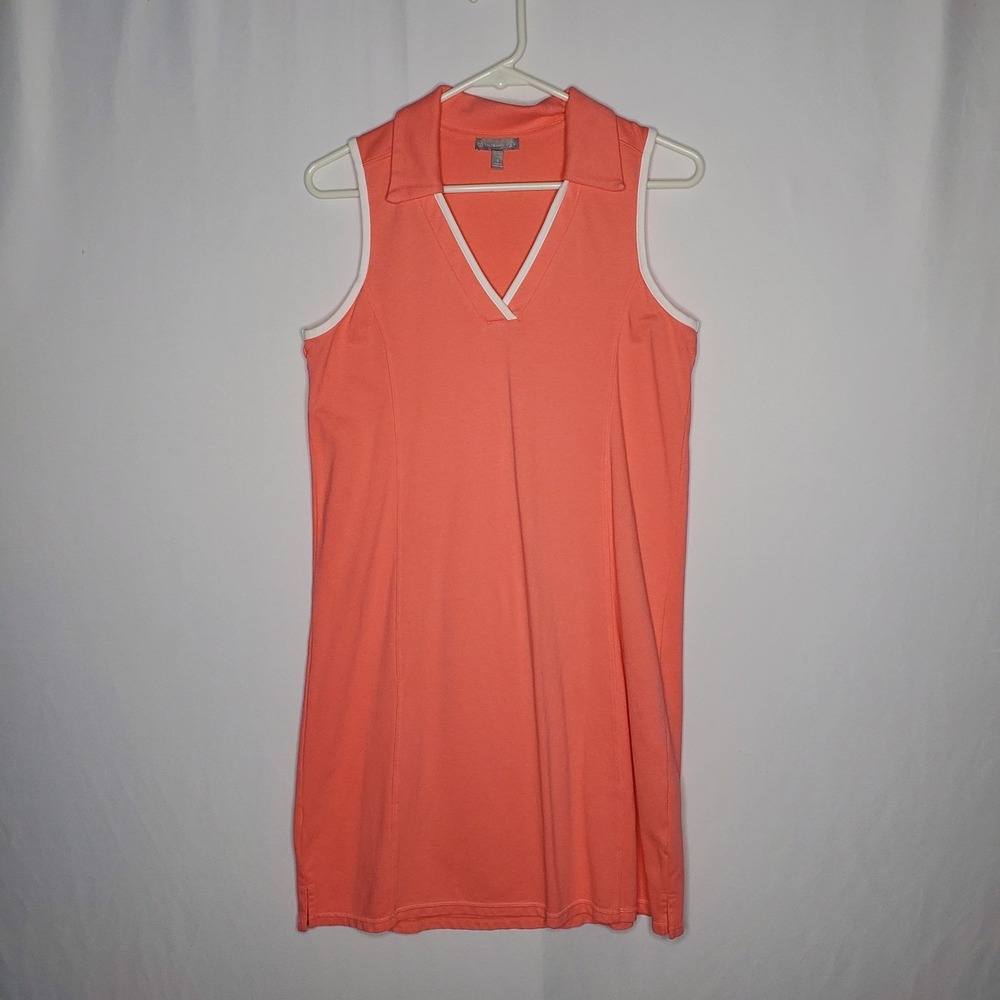 T By Talbots Polo Shirt Dress Small UPF50 Sleeveless Golf Pickleball Tennis